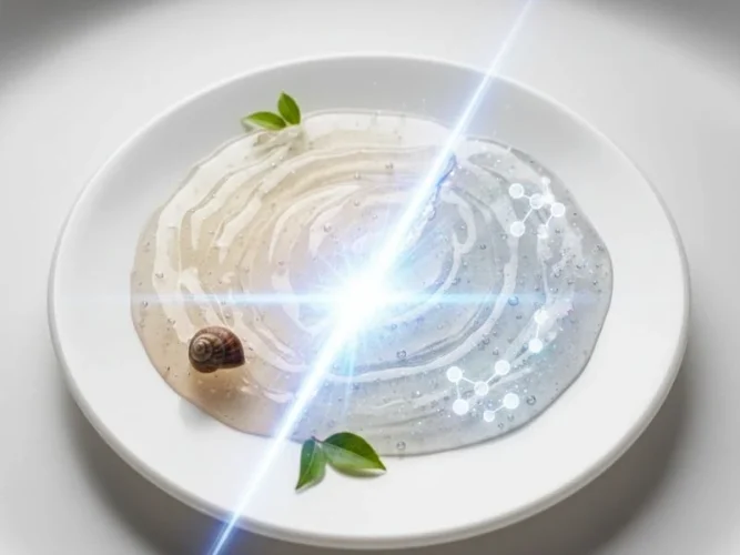 Texture di siero viso che combina bava di lumaca pura e siero di vipera per una rigenerazione cutanea profonda.