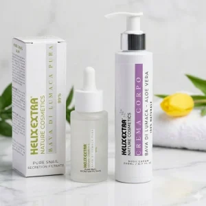 Kit Trattamento Glutei flaccidi Helix Extra con Bava di Lumaca Pura 99% e Crema Corpo bava di lumaca e Aloe Vera